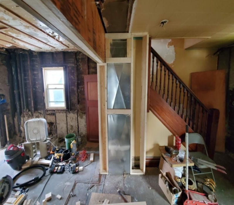 Franklinton full-home, living and kitchen, before